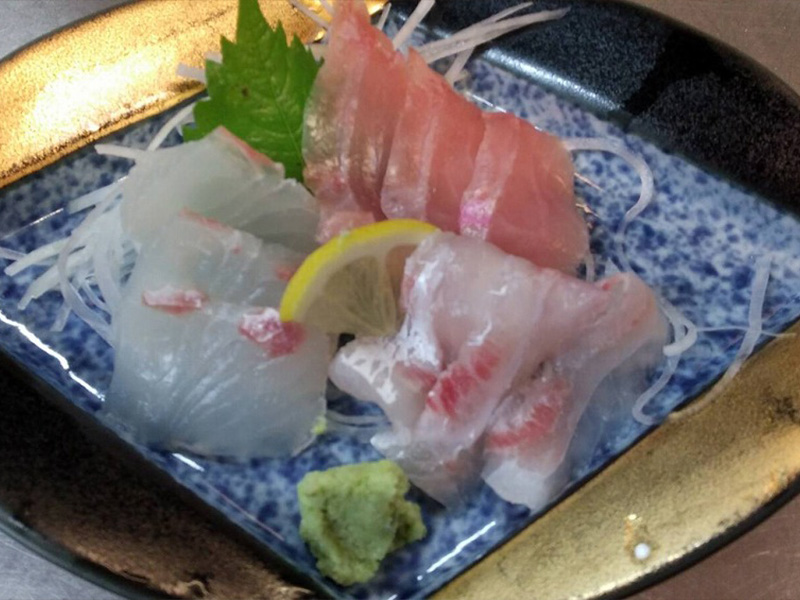 白身三種刺身盛り